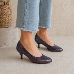 Horchow Purple Vintage  3" Heels 9.5 (runs narrow)